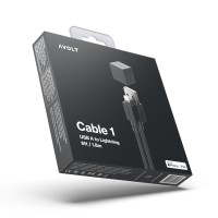 AVOLT / Cable 1 Stockholm Black USB A to Lightning Cable 1 ist ein praktisches USB-A zu Apple Lightning Ladekabel in stylischen Farben.
