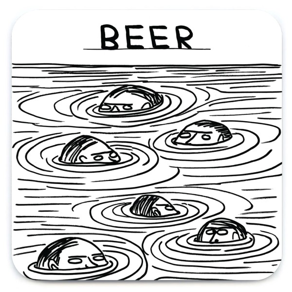 David Shrigley / Coaster / Beer Swimmers