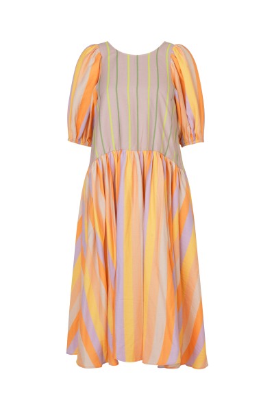 Stine Goya / Amelia Dress / Woven Stripe / Sunset